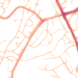 Daytime road noise heatmap for TN38 9EN