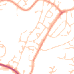 Daytime road noise heatmap for TN38 9HY