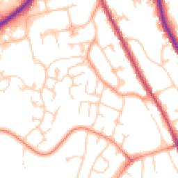 Daytime road noise heatmap for TN38 9QE