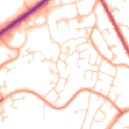Daytime road noise heatmap for TN38 9QW
