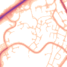 Daytime road noise heatmap for TN38 9RS