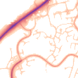 Daytime road noise heatmap for TN38 9SF