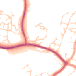 Daytime road noise heatmap for TN38 9SN