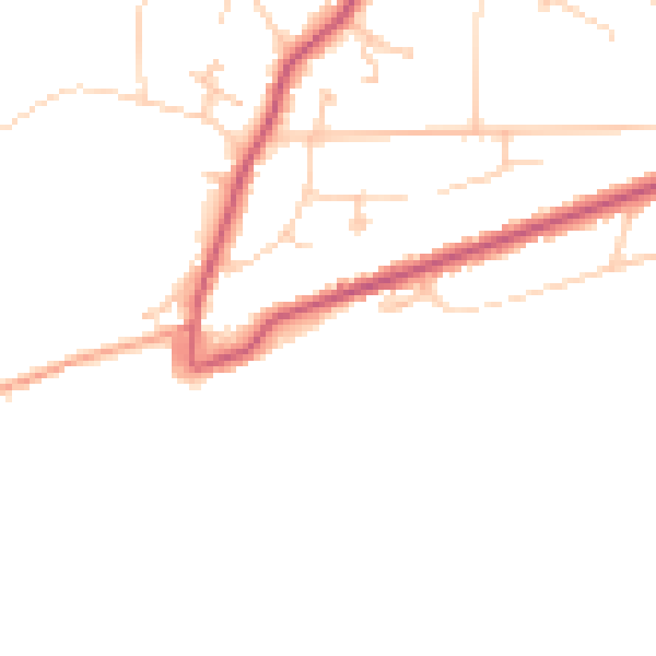 Daytime road noise heatmap for TN39 3AE