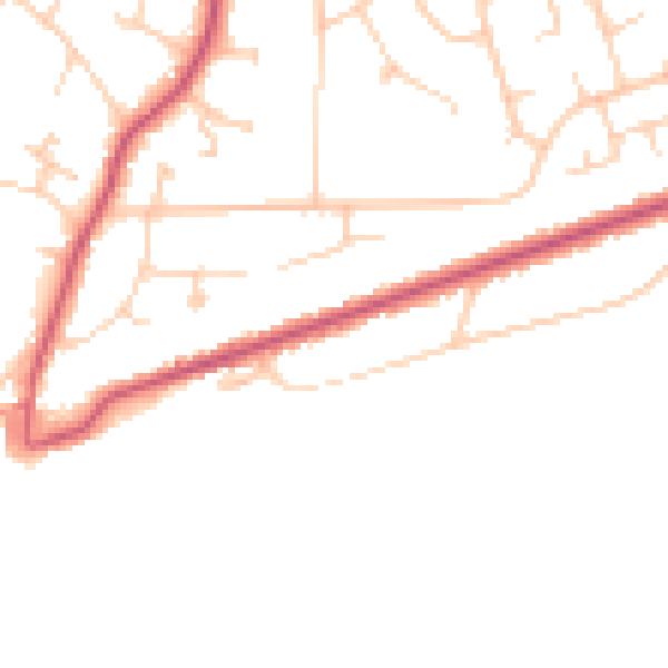 Daytime road noise heatmap for TN39 3AQ