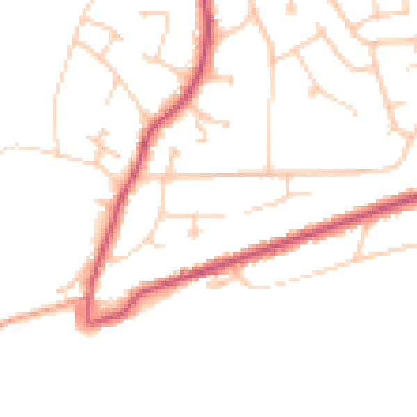 Daytime road noise heatmap for TN39 3BG