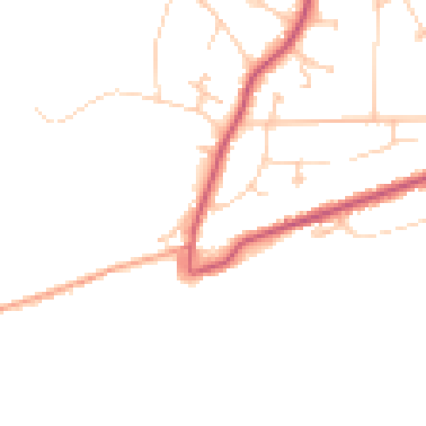 Daytime road noise heatmap for TN39 3BS