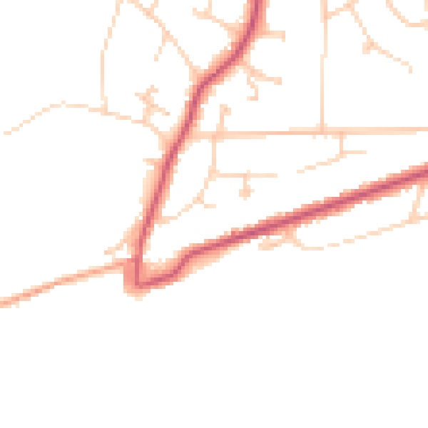 Daytime road noise heatmap for TN39 3BU