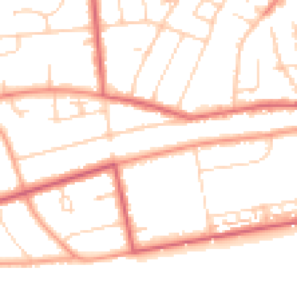 Daytime road noise heatmap for TN39 3DG