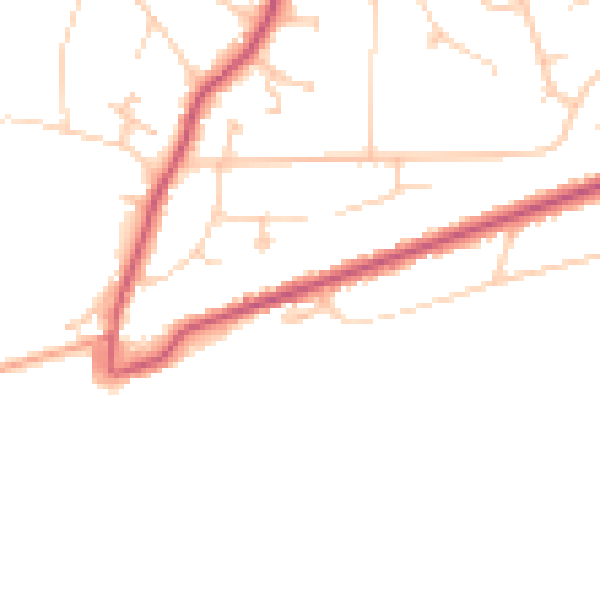 Daytime road noise heatmap for TN39 3DJ