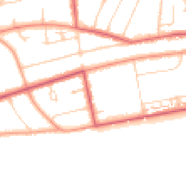 Daytime road noise heatmap for TN39 3DN