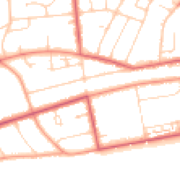 Daytime road noise heatmap for TN39 3DQ