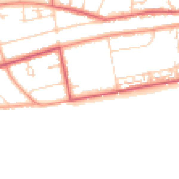 Daytime road noise heatmap for TN39 3DR