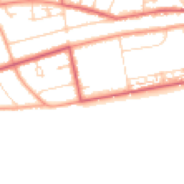 Daytime road noise heatmap for TN39 3DS