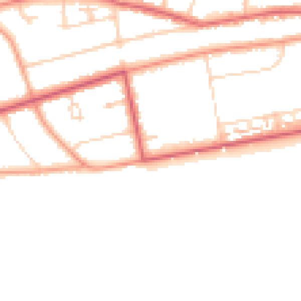 Daytime road noise heatmap for TN39 3DT