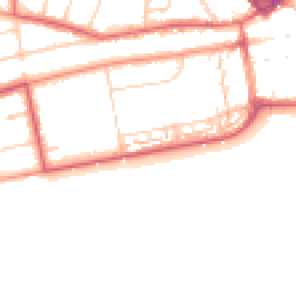Daytime road noise heatmap for TN39 3DX