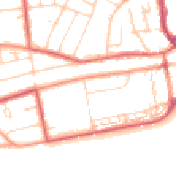 Daytime road noise heatmap for TN39 3EX