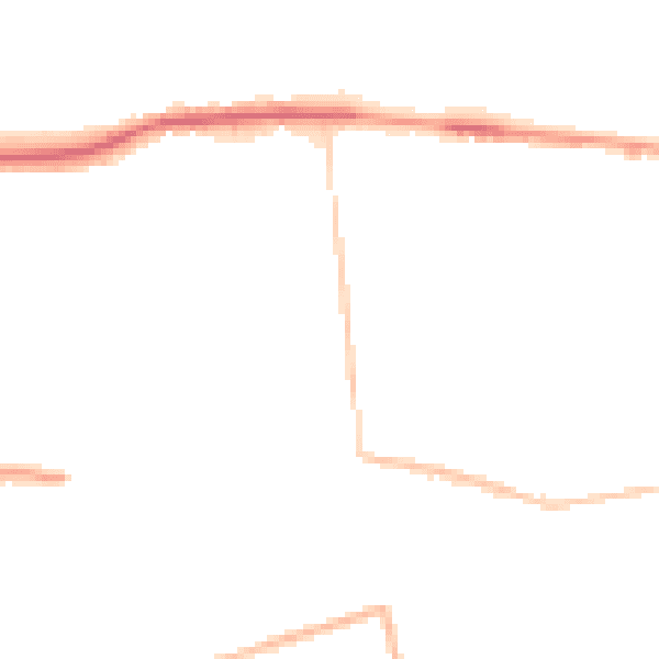 Night-time road noise heatmap for TN39 3QX