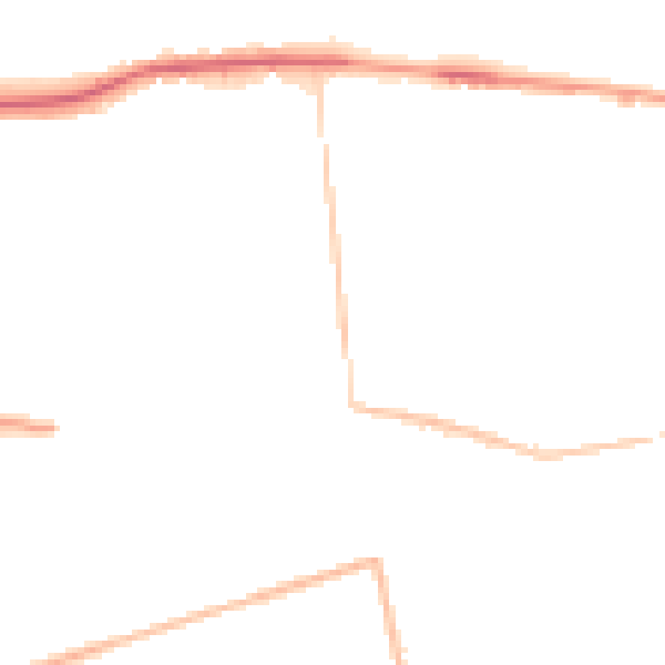 Night-time road noise heatmap for TN39 3XN