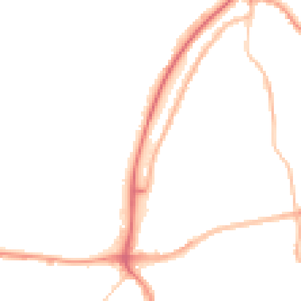 Night-time road noise heatmap for TN39 4AB