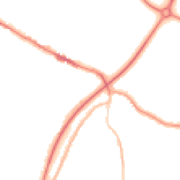 Night-time road noise heatmap for TN39 4FJ