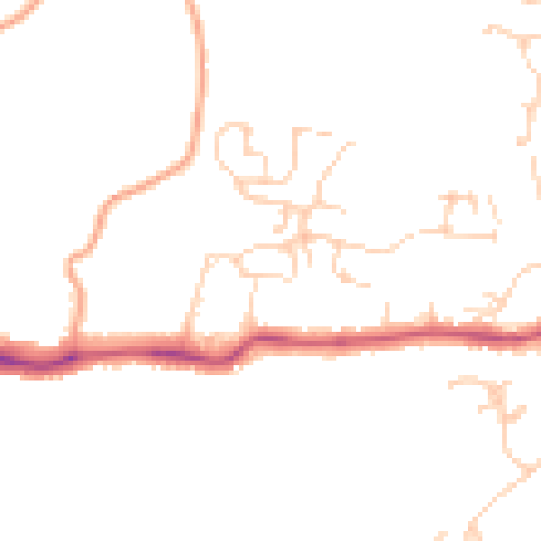 Daytime road noise heatmap for TN39 4FN