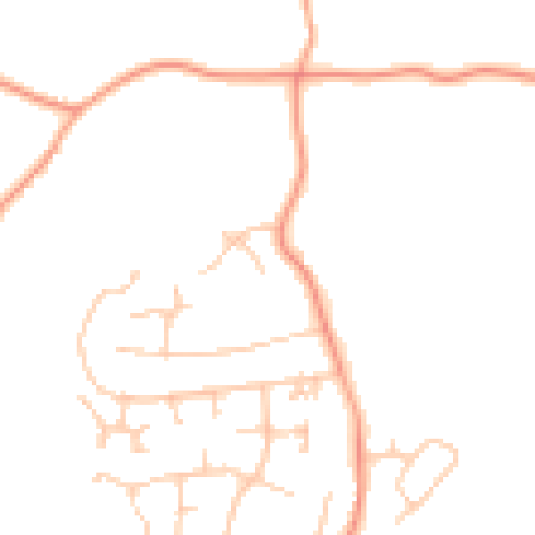 Daytime road noise heatmap for TN39 4NW