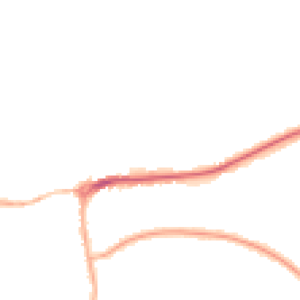 Night-time road noise heatmap for TN39 4PN
