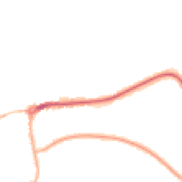Night-time road noise heatmap for TN39 4PU