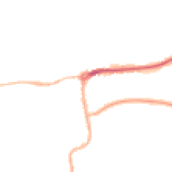Night-time road noise heatmap for TN39 4SJ
