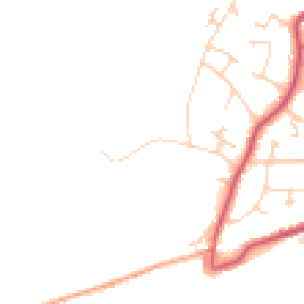 Daytime road noise heatmap for TN39 4TW