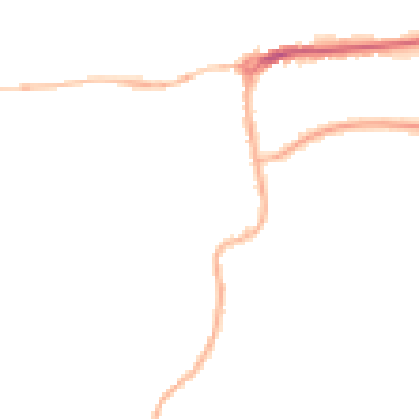 Night-time road noise heatmap for TN39 4XD