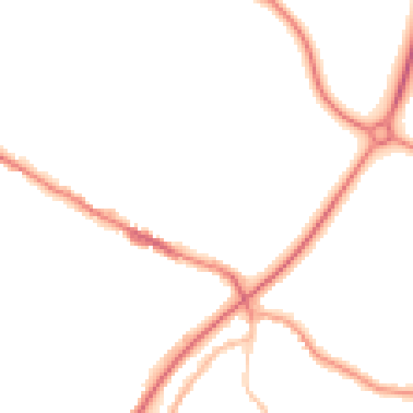 Night-time road noise heatmap for TN39 5AJ