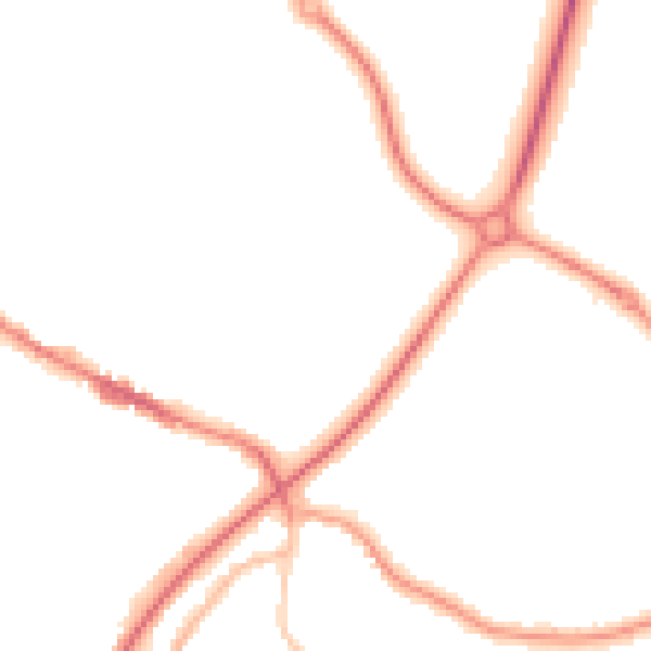 Night-time road noise heatmap for TN39 5AN