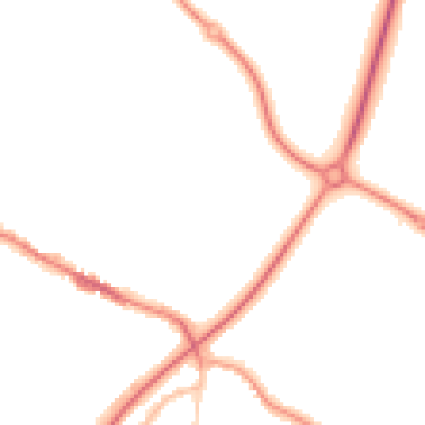 Night-time road noise heatmap for TN39 5AS