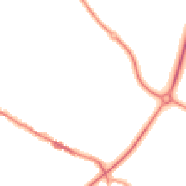 Night-time road noise heatmap for TN39 5AU
