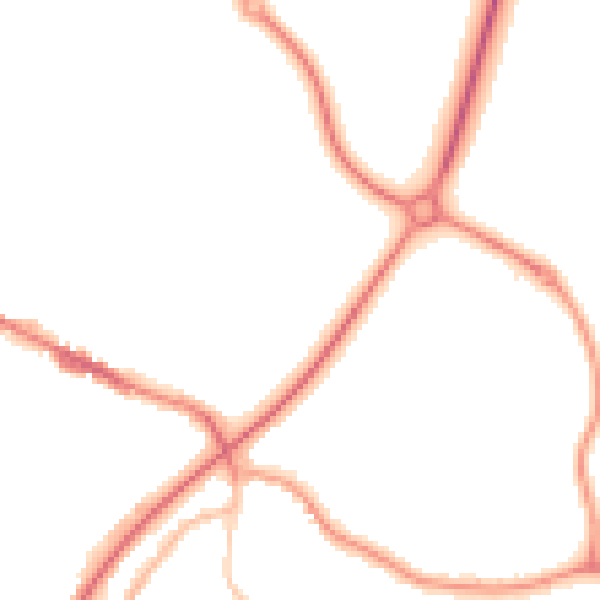 Night-time road noise heatmap for TN39 5AW