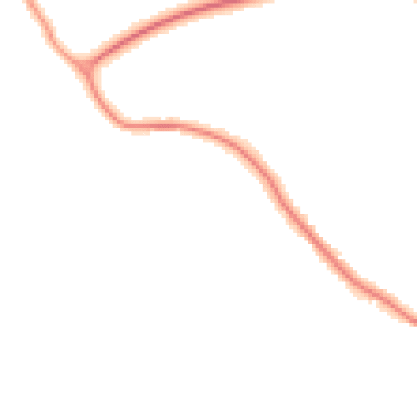 Night-time road noise heatmap for TN39 5DF