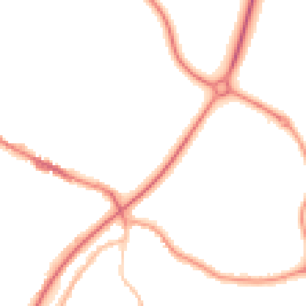 Night-time road noise heatmap for TN39 5EP