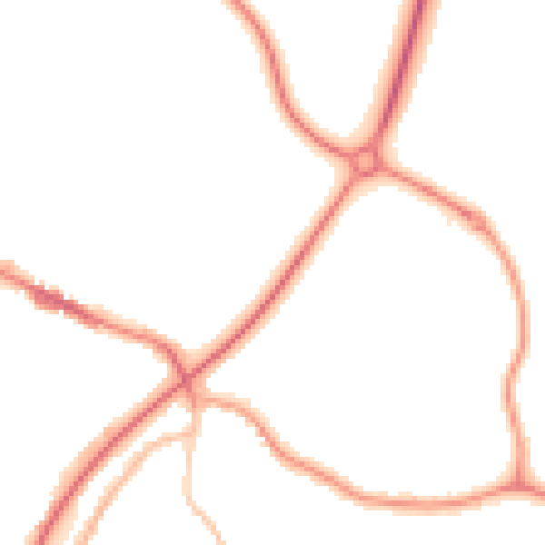 Night-time road noise heatmap for TN39 5ER