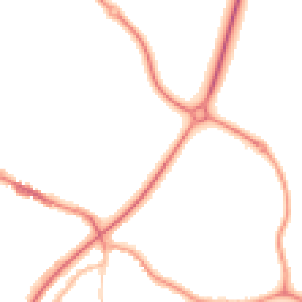 Night-time road noise heatmap for TN39 5JF