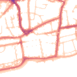 Daytime road noise heatmap for TN40 1AB
