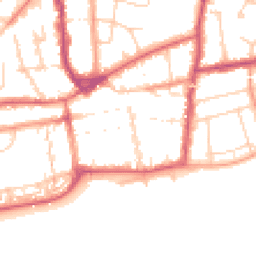 Daytime road noise heatmap for TN40 1AS