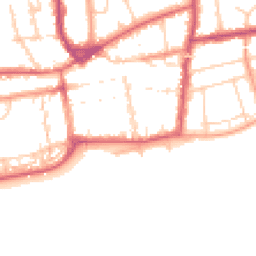 Daytime road noise heatmap for TN40 1AX