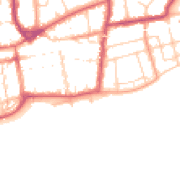 Daytime road noise heatmap for TN40 1BJ
