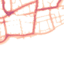 Daytime road noise heatmap for TN40 1BL