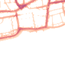 Daytime road noise heatmap for TN40 1BN