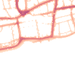 Daytime road noise heatmap for TN40 1BS