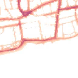 Daytime road noise heatmap for TN40 1BT