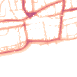 Daytime road noise heatmap for TN40 1BU